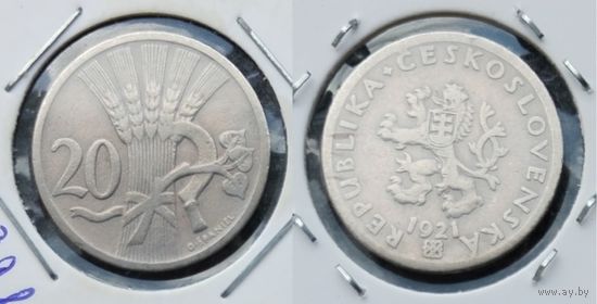Чехословакия, 20 геллеров 1921 г.