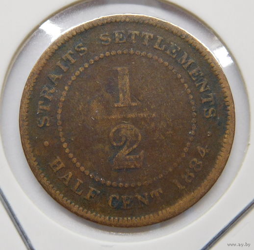 Стрейтс Сетлментс 1/2 цента 1884 г