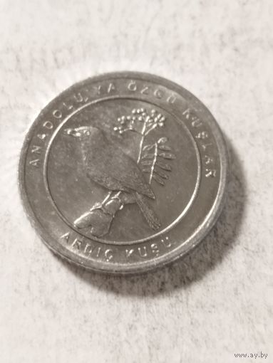 Турция 1 куруш "Певчий дрозд" 2020