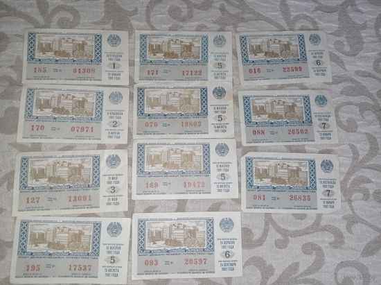 Лотерея 1982 г.  БССР. Лотерейный билет 1982 г.