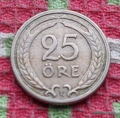 Швеция 25 оре (центов) 1947 года, AU. Густав V Адольф.