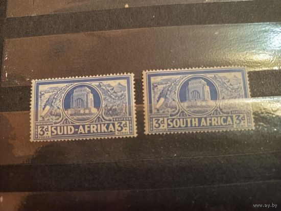 1938 Британская колония Южная Африка концовки разные надписи чистые лёгкие наклейки (4-7)