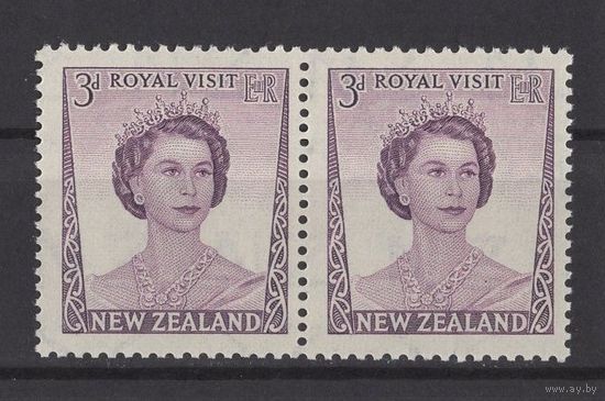 Новая Зеландия /New Zealand 1953** Королева Елизавета II сцепка Mi#330
