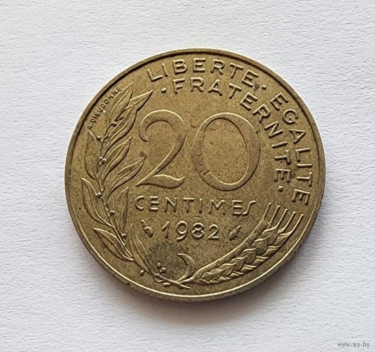 Франция 20 сантимов, 1982