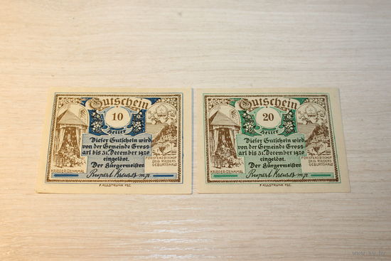 Нотгельды 1920 года, 2 шт.