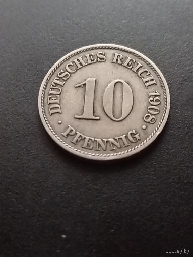 Германия 10 пфеннигов 1908 г. - А