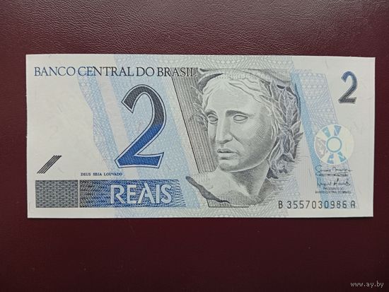 Бразилия 2 реала 2008 UNC