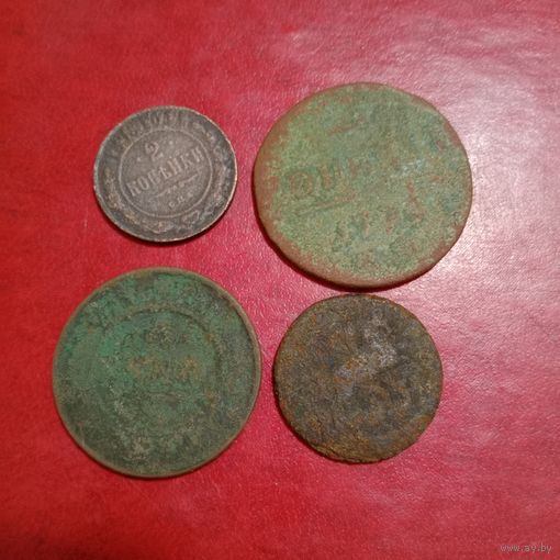 Сборный лот монет РИ без чистки