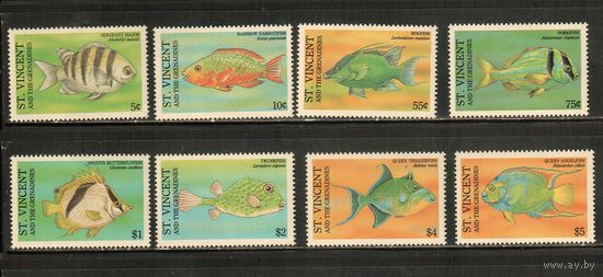 Сент-Винсент-1993(Мих.2332-2339) , **  , , Морская  Фауна , Рыбы (полная серия)