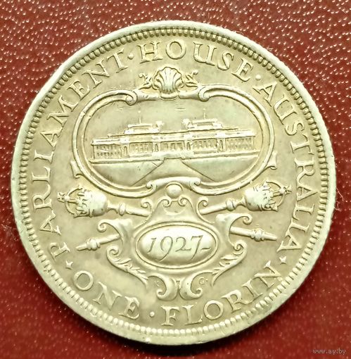 Австралия 1 Флорин 1927. Открытие здания Парламента