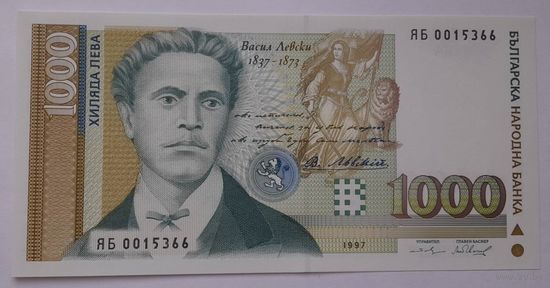 Болгария 1000 лев 1997 года UNC(2)