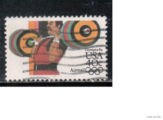 США-1983, (Мих.1625) , гаш.  , Спорт, ОИ-1984 ,