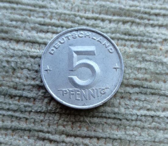 Werty71 Германия  ГДР 5 пфеннигов 1952 А