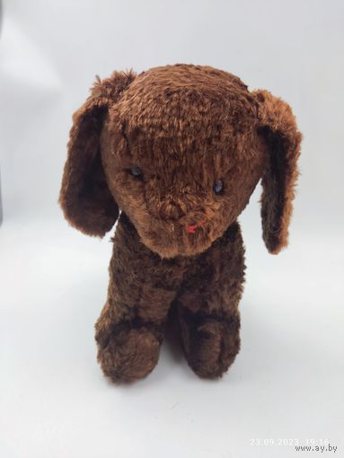 Собака, старая игрушка СССР .Советская мягкая игрушка щенок.