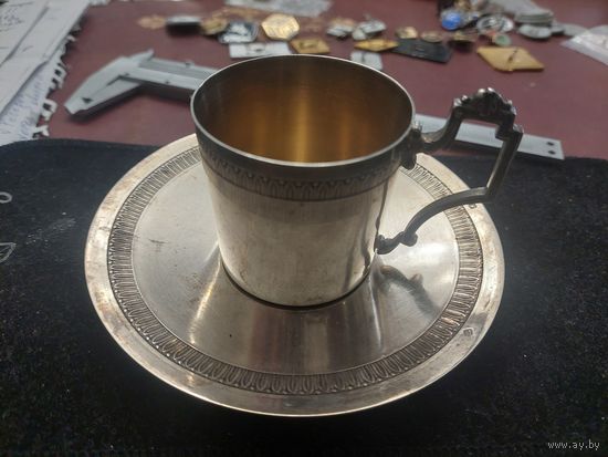 Кофейная пара серебро