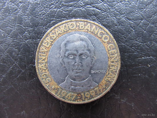 Доминикана. 5 песо. 1997. С 20 копеек. Распродажа коллекции. Смотрите другие лоты.