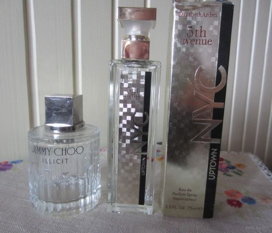 Флаконы пустые от парфюма Jimmy Choo Elizabeth Arden с оригинальной упаковкой