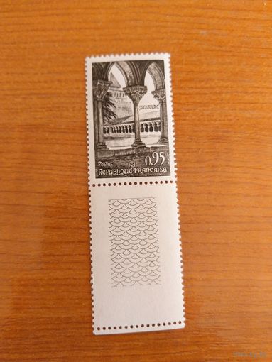 1963 Франция архитектура концовка с купоном чистая клей MNH*" (4-6)