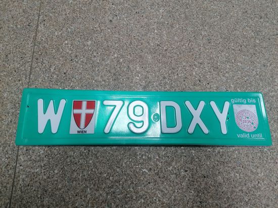 Авто номер Австрия, Вена, оригинал