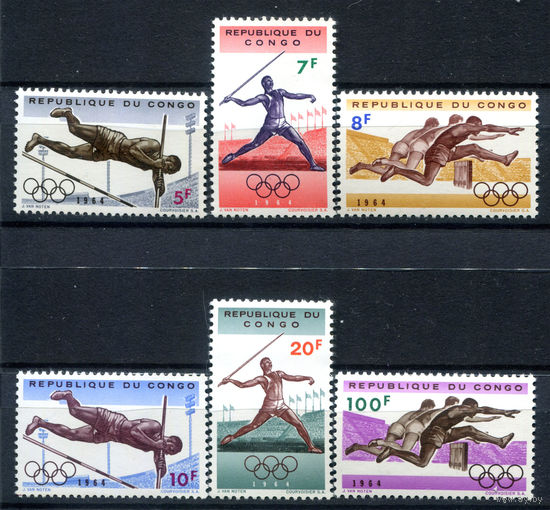 Конго (Киншаса) - 1964г. - Летние Олимпийские игры в Токио - полная серия, MNH [Mi 169-174] - 6 марок