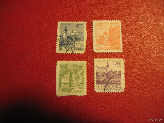 Марки Достопримечательности 1972 (1975, 1976, 1980) год Югославия