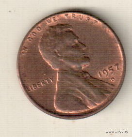 США 1 цент 1957 D