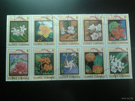 Куба 1983 Цветы, сцепка