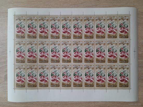 Лист 1977 г. 20 л. космической эры. ИСЗ.