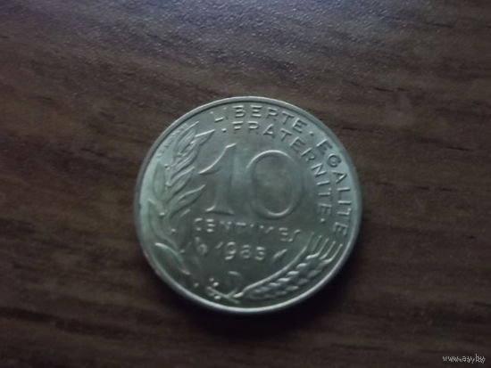 Франция 10 сантим 1985