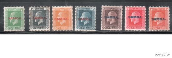 Самоа-1916,(Мих.41-46)  * , Британские колонии, Стандарт,Надп., Король