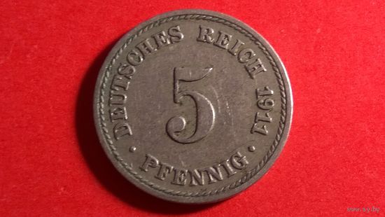 5 пфеннигов 1911 А. Германия.