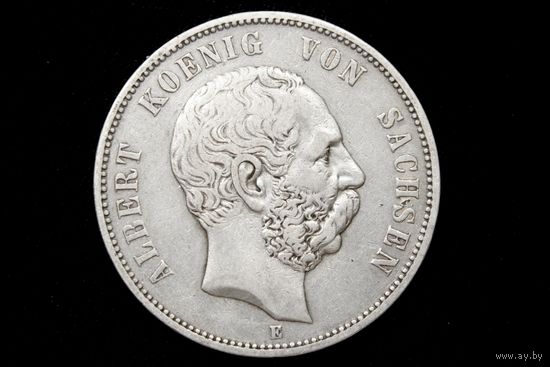 5 марок 1876 г. Саксония (Германия), Альберт