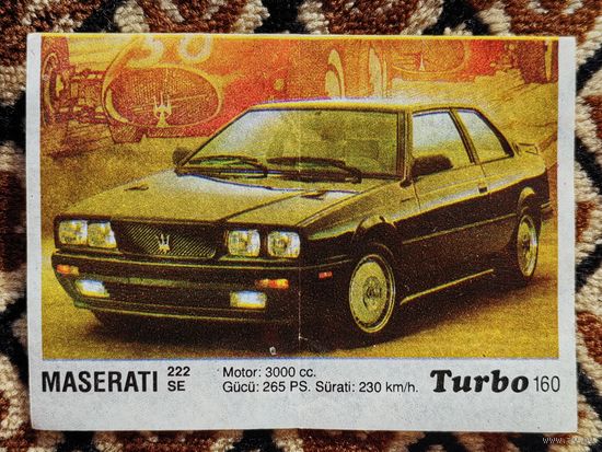 Вкладыш Turbo (Турбо) 3 серия (121-190, Black), номер 160, Maserati 222 SE. #2. Возможен небольшой торг.