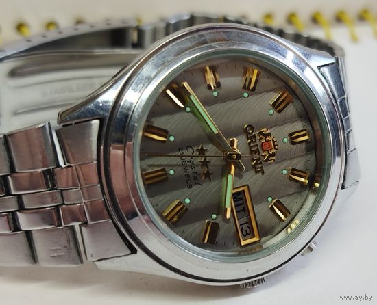 Часы "Orient" автоподзавод,состояние,корпус и браслет,нерж.Сталь За вашу цену!!