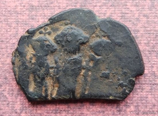 Византия. Ираклий I, Ираклий Константин и Ираклеон 610-641 гг. Фоллис. (66)