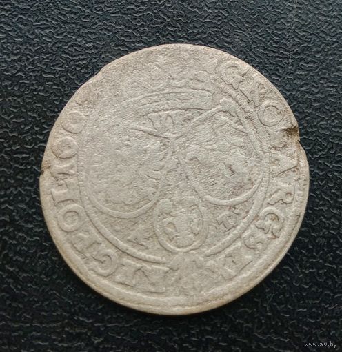 6 грошей 1664 года. С рубля, без мц.