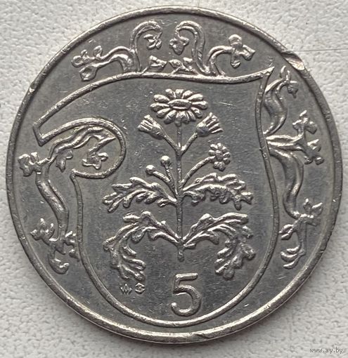 Остров Мэн 5 пенсов 1986 г.