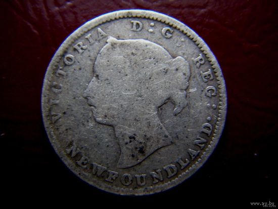 Ньюфаундленд. 5 центов. 1894 г. Виктория! Редкая!