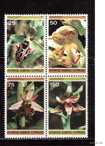 Кипр-1981, (Мих.552-555), ** (1 м- *) , Цветы