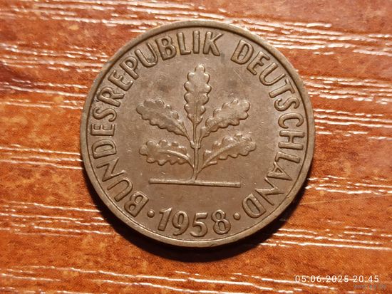 Германия 2 пфеннига 1958 F