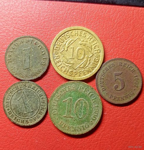 Лот пфеннигов,Германия,с рубля!
