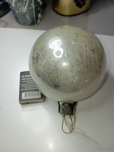 Ёлочная игрушка  Шарик , Кремлевская игрушка ,толстое стекло .