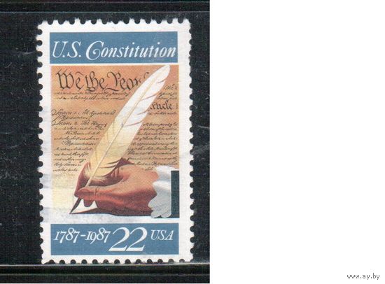 США-1987, (Мих.1949), гаш.,  Конституция (одиночка)