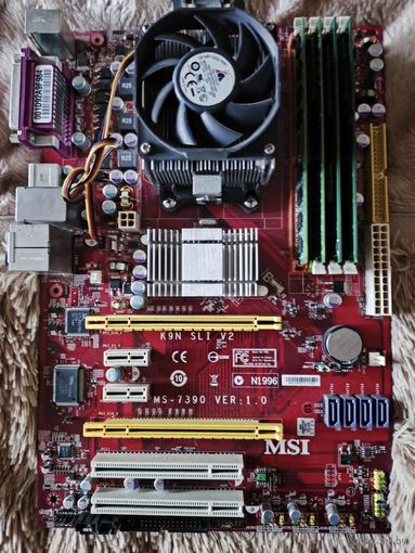 Материнская плата K9N SLI V2 с комплектом