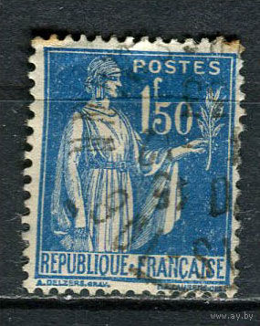 Франция - 1932/1933 - Аллегория Свободы 1,50Fr - [Mi.282] - 1 марка. Гашеная.  (Лот 85Fi)-T25P15