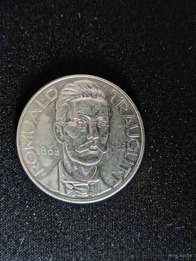 10 злотых 1933 год траугут  монета не черная просто такое фото состояние отличное