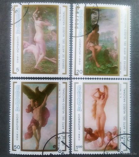 Марки Куба 1990 год Живопись Национальный музей