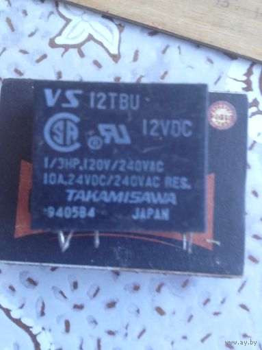 Реле 12TBU 12-24 В коммутирует 10А 24 В постоянного и 240 В переменного. Япония.