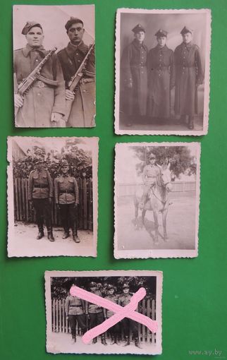 Фото "Польские жовнеры" (8*6 см), 1920-1930-е гг.