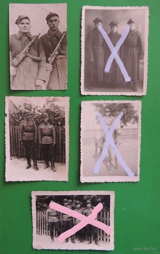 Фото "Польские жовнеры" (8*6 см), 1920-1930-е гг.